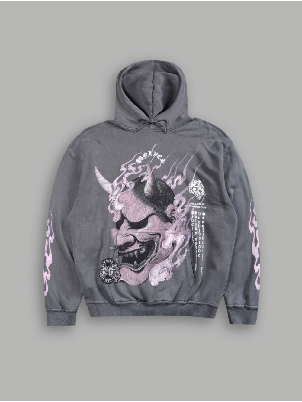 Darc Sport Bushido Wolves Club Oni Inferno Bishop Hoodie in Slate Gray